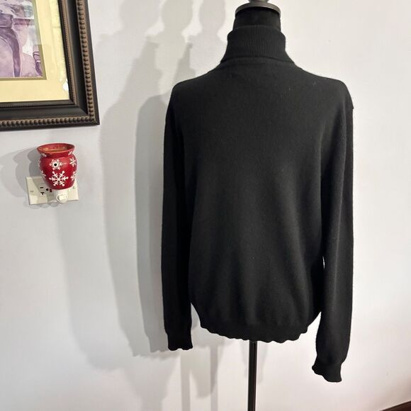 100% Cashmere COUNTRY SHOP | Women’s Black Turtleneck Long Sleeve Sweater Size M - Picture 2 of 16